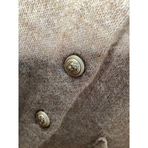 Adrienne Vittadini Women's Wool Duster Button Front Sweater Tan Size Small - Picture 4 of 9
